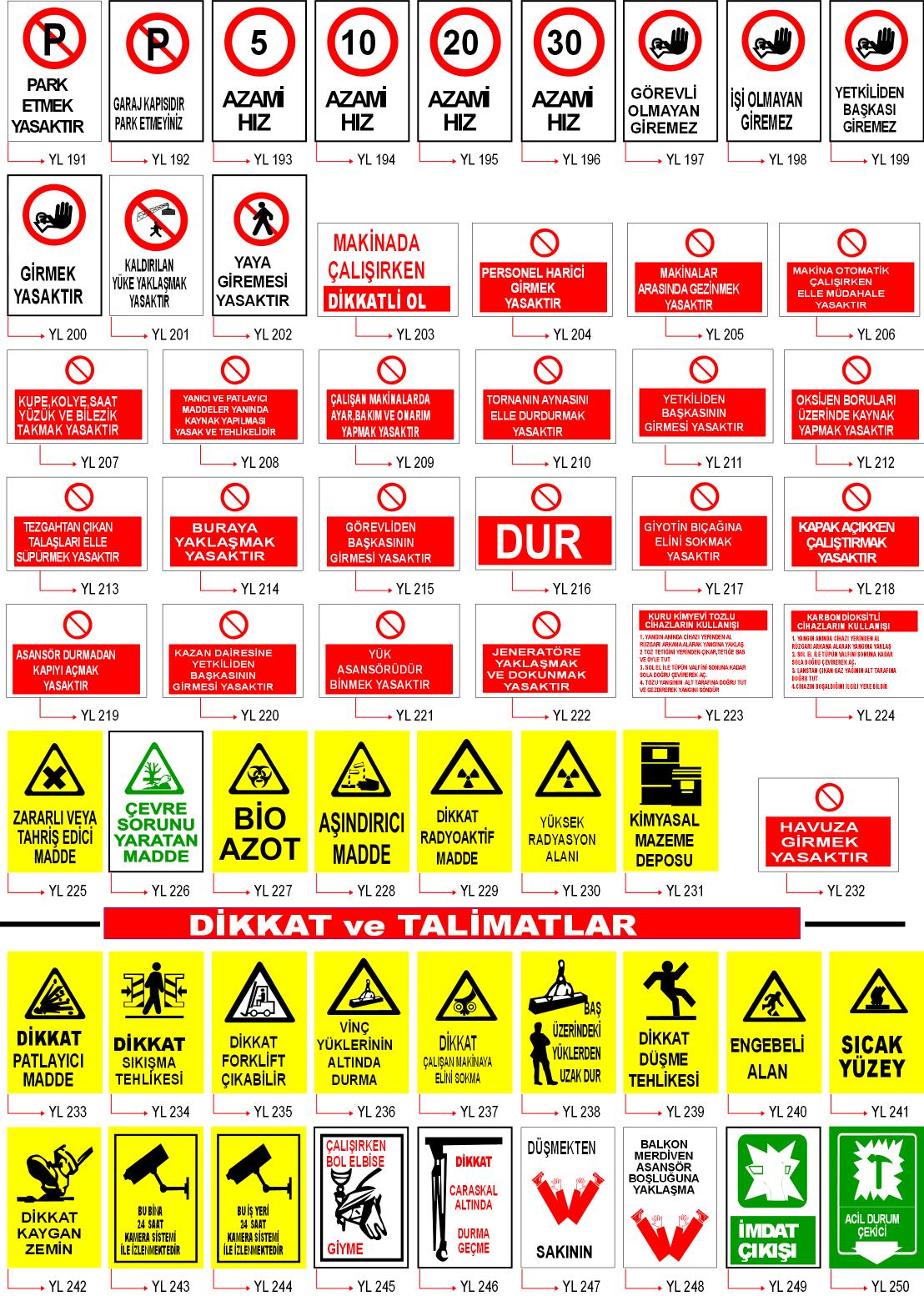 pvc ikaz levhalar 4 - rn Detay iin tklaynz...