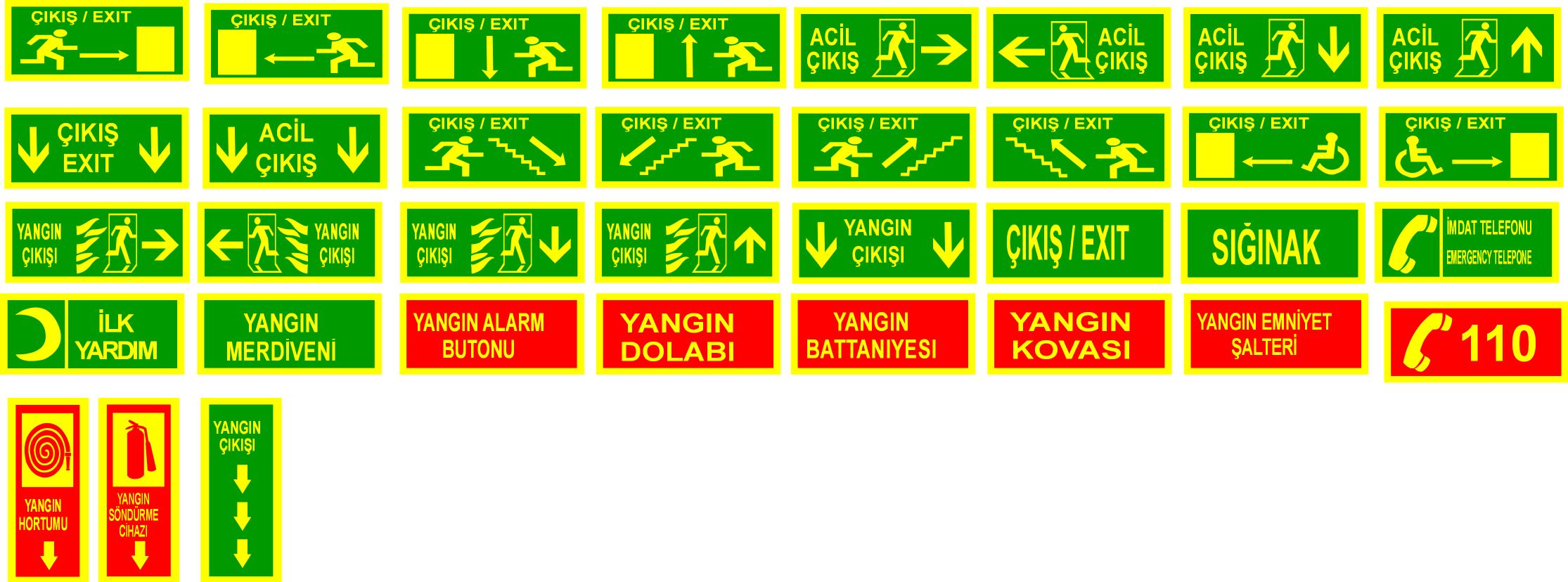 fosforlu acil cks levhalar 12*25 - Resmlerini görmek için tklaynz..